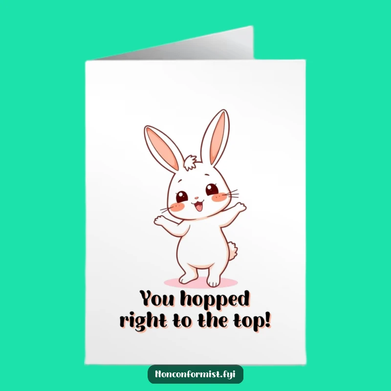 Free Printable Congrats Card: Bunny Dance Mix, Funny Downloadable