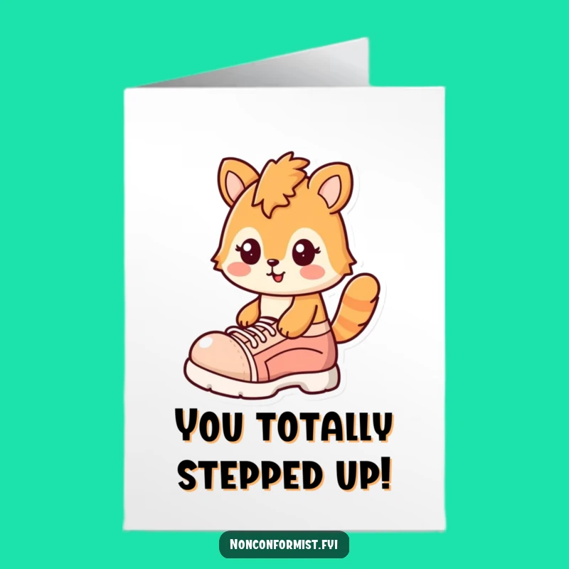Stepping Up Congrats: Free Printable Card for Your Unique Success!