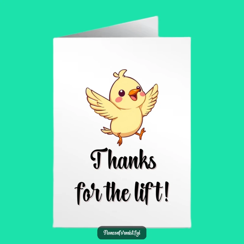 Free Printable Thank You Card: Bird's Flipping Thanks, Funny Downloadable Gift
