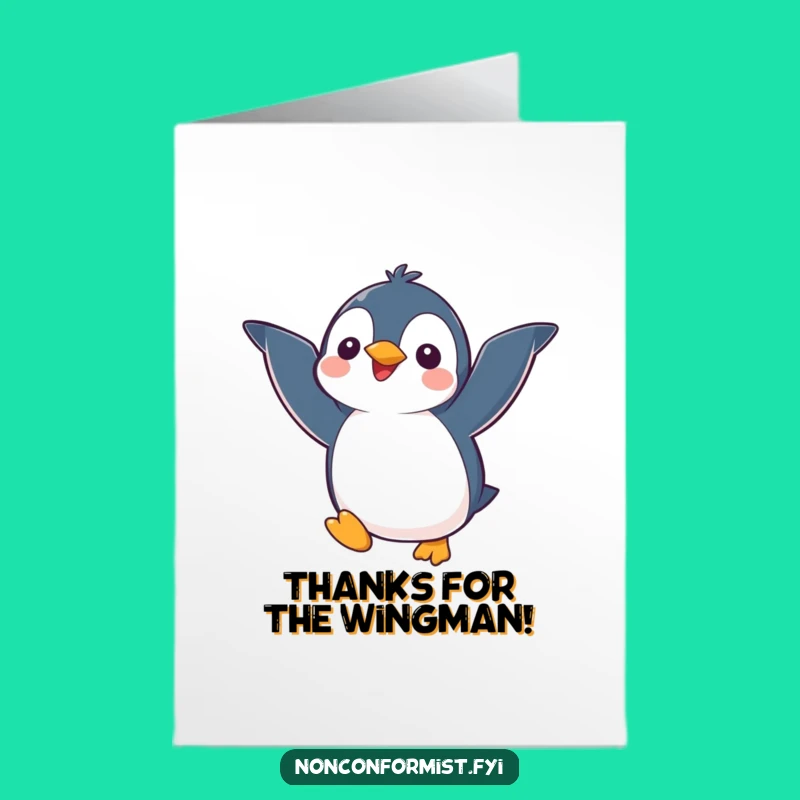 Free Printable Thank You Card: Plucky Penguin's Flying Thanks