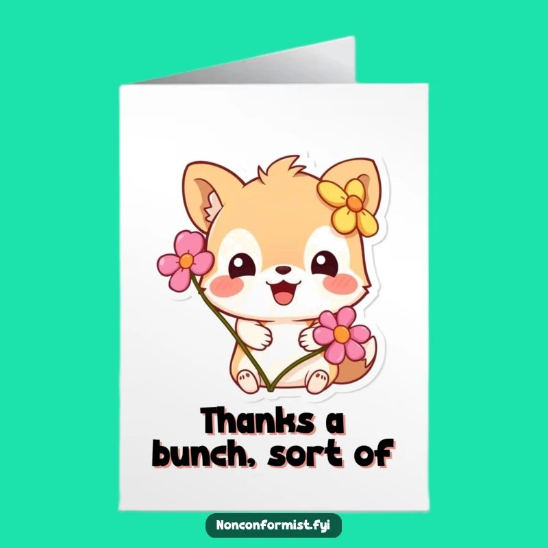 Hilarious Free Printable Thank You Card: Flower Fiasco Animal, Unique DIY Downloadable