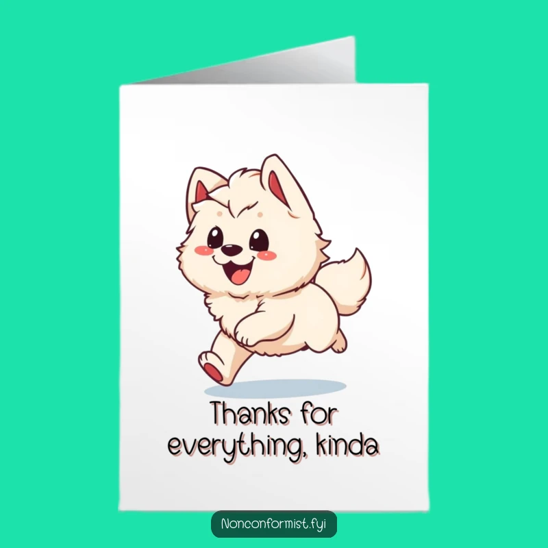 Hilarious Free Printable Thank You Card: Dog's Tail Spin, Unique Downloadable Appreciation