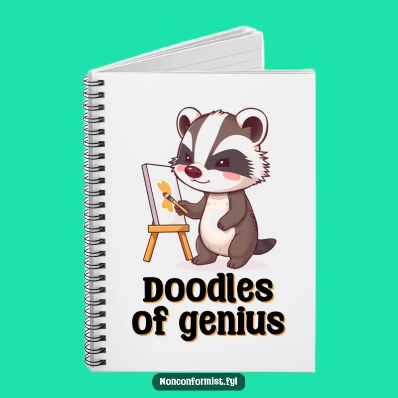 Funny Badger Artist Notebook: Sketch Your Imperfect Masterpieces!