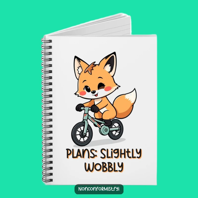Funny Fox Unicycle Notebook: Quirky Character Journal for Playful Ideas