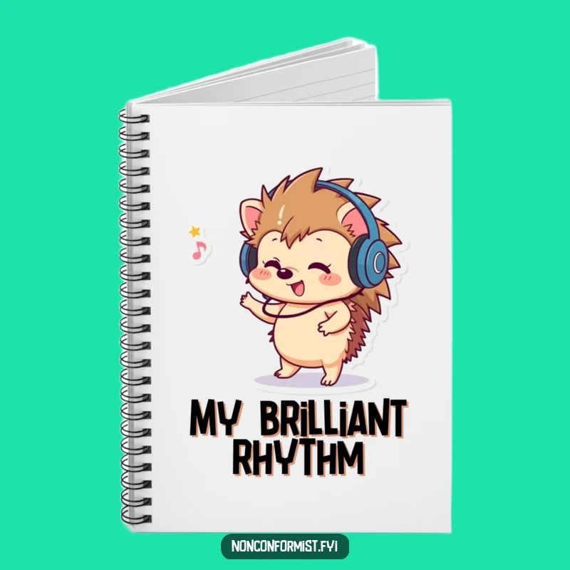 Funny Hedgehog Dancing Notebook: Jot Down Ideas with Musical Flair