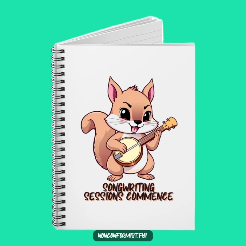 Funny Squirrel Banjo Notebook: Write Your Own Defiant Score!