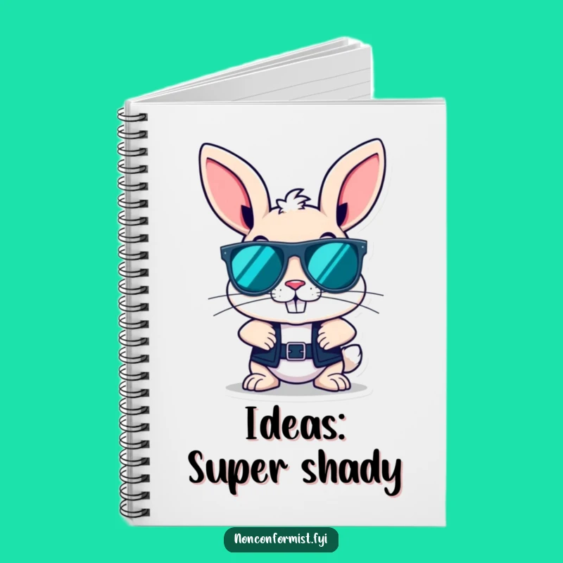 Funny Bunny Sunglasses Notebook: Rebellious Character Journal for Cool Ideas