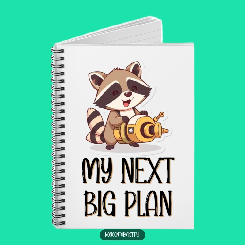 Funny Raccoon Contraption Notebook: Jot Down Your Wildest Ideas!