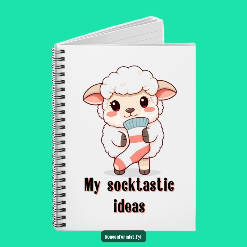 Funny Sheep Mismatched Sock Notebook - Hilarious Journal for Unique Ideas
