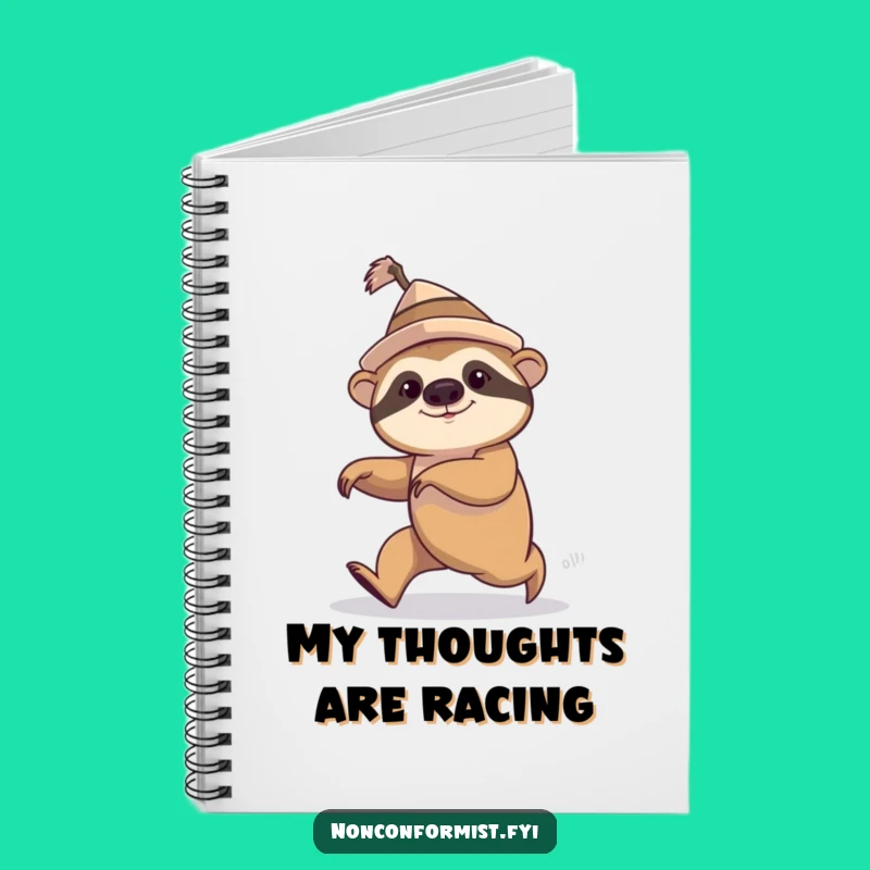 Funny Sloth Hat Speed Walk Notebook: Quirky Journaling, Perfect Funny Gift