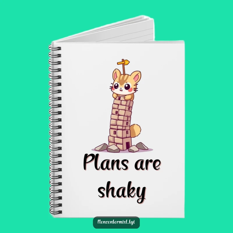 Funny Determined Otter Notebook: Leaning Tower Goal Design for Creative, Persistent Gift