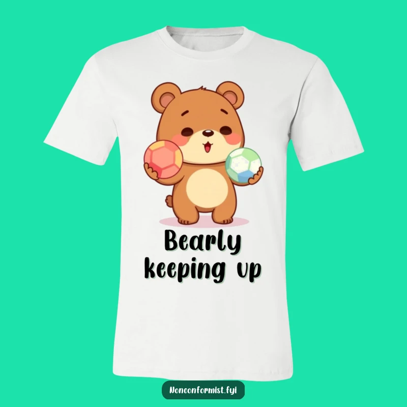 Funny Juggling Bear T-Shirt: Wearable Wonders of Dexterity!