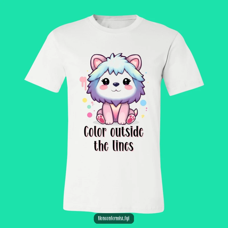 Funny Animal Rainbow Painter Tee: Unconventional Art, Hilarious Style