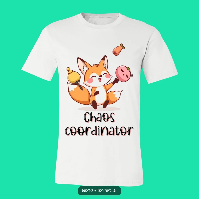 Funny Fox T-Shirt: Juggling Act, Hilarious Gift for Busy Bees!