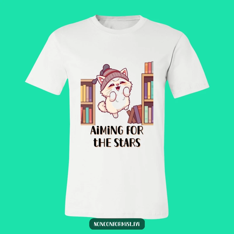 Funny Propeller Cat T-Shirt: Feline Flight Fail, a Hilarious Gift for Dreamers