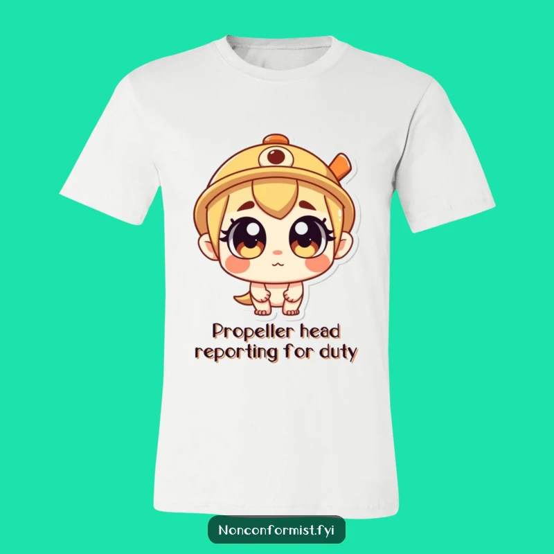 Funny Propeller Hat Explorer T-Shirt: Wear Your Curiosity with This Playful Character Tee, Great Funny Gift