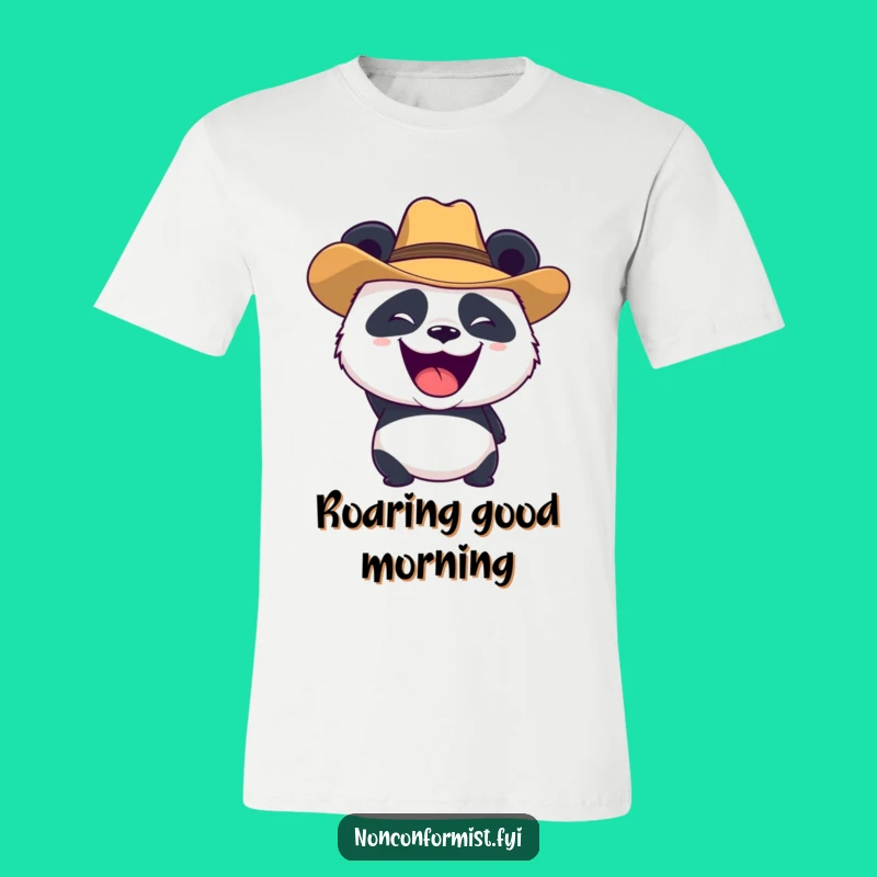 Funny Panda Cowboy T-Shirt: Roaring Character Tee for Hilarious Outfits