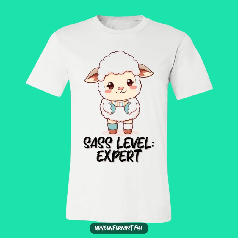 Funny Sassy Sheep T-Shirt: Mismatched Style Statement Funny Gift