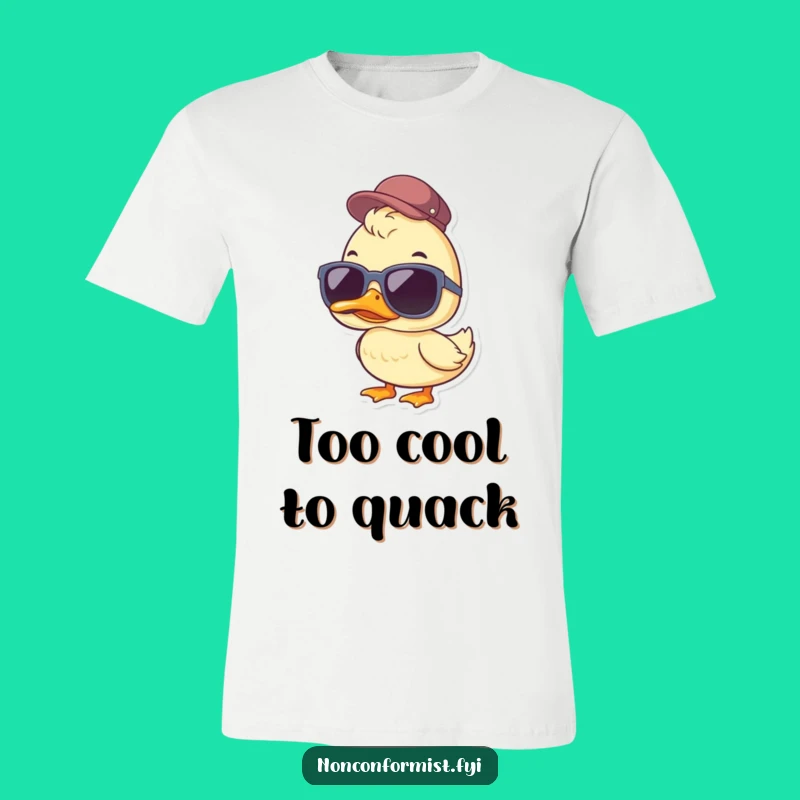 Funny Duck T-Shirt: Oversized Shades Style, Ideal Funny Gift