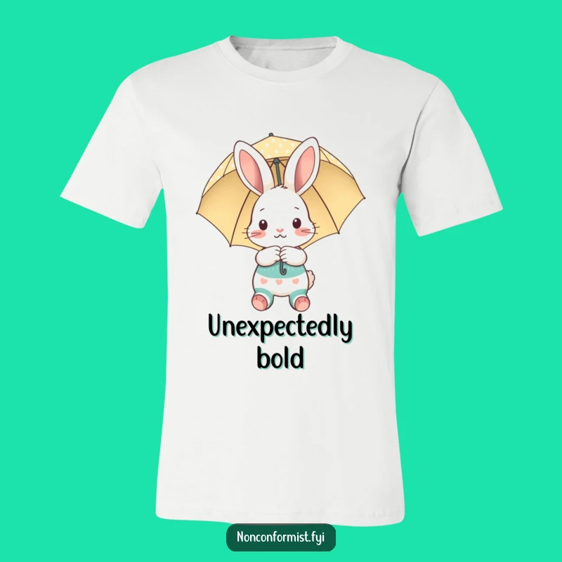 Funny Shy Bunny T-Shirt: Quirky Charm, a Hilarious Gift for the Bashful