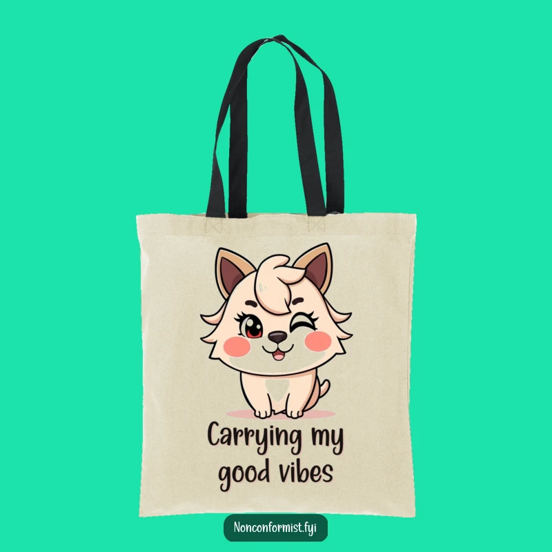 Funny Winkin' Haircut Animal Tote Bag: Carry Your Style with a Wink, Wonderful Funny Gift