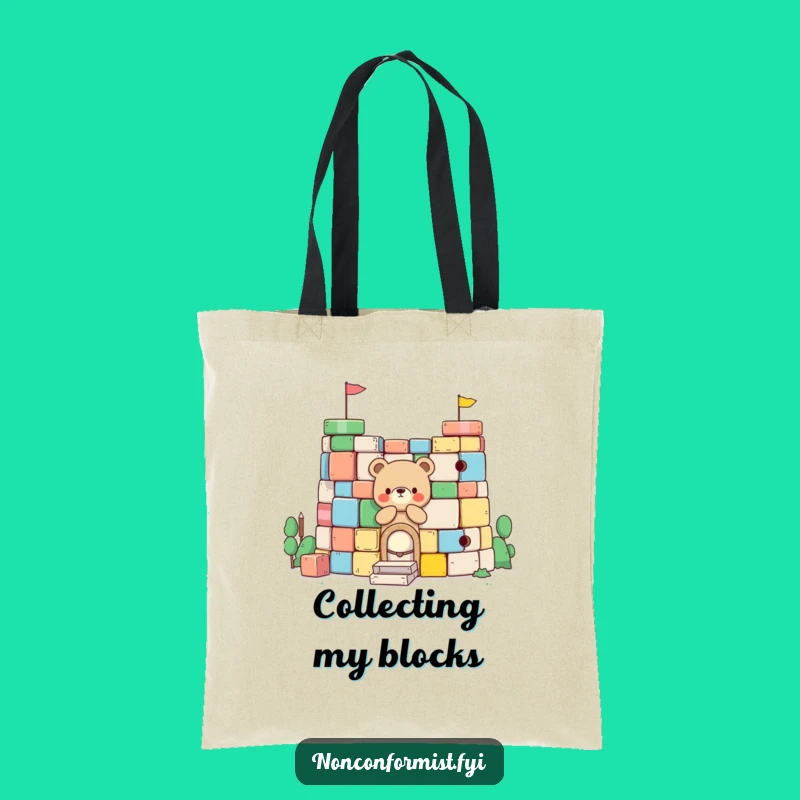 Funny Little Bear Tote Bag: Fort Building Fun Carry-All - Great Gift