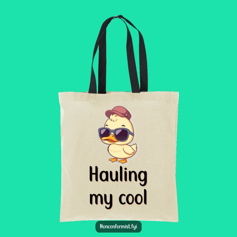 Funny Duck Tote Bag: Carry Your Cool with Stylish Shades