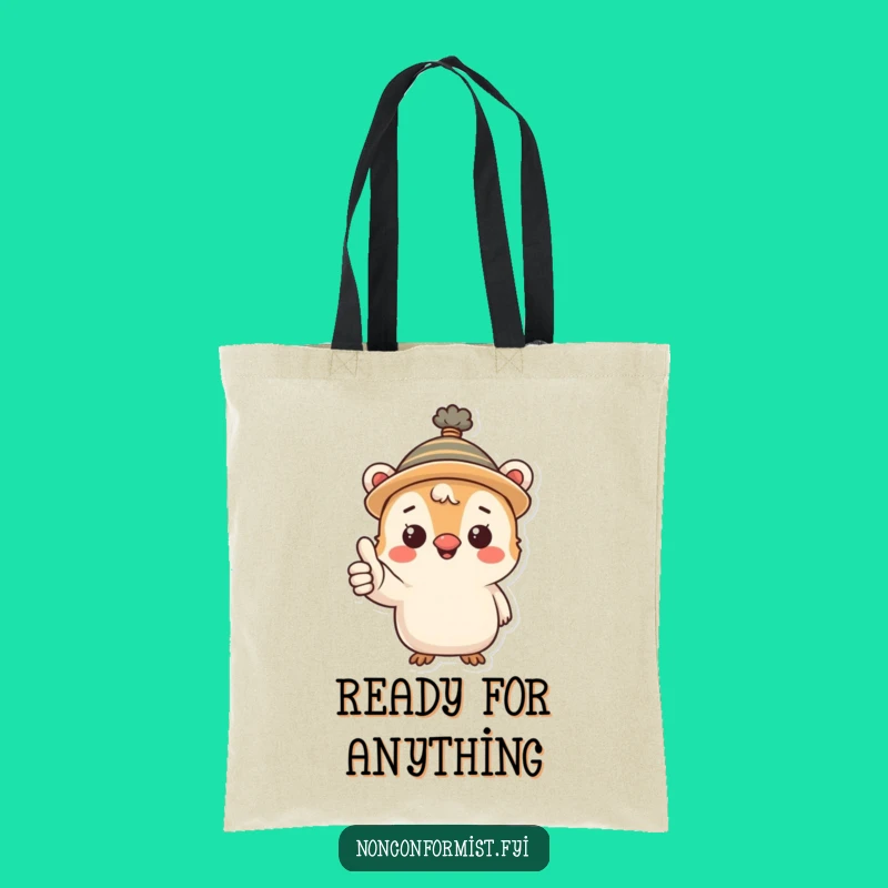 Funny Quirky Hat Creature Tote Bag: Carry your positivity, perfect fun gift accessory.